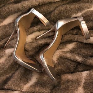 Clear & silver Vince Camuto Heels